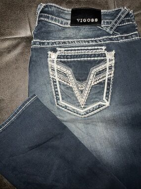 Vigoss Women’s Indigo Skinny Jeans with Embroidered Back Pockets